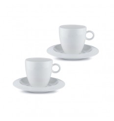 ALESSI SET OF 2 MOCHA CUPS WITH SAUCERS BAVERO Shop Online