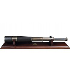 AUTHENTIC MODELS BRONZE SPYGLASS AND WOOD DISPLAY STAND Shop