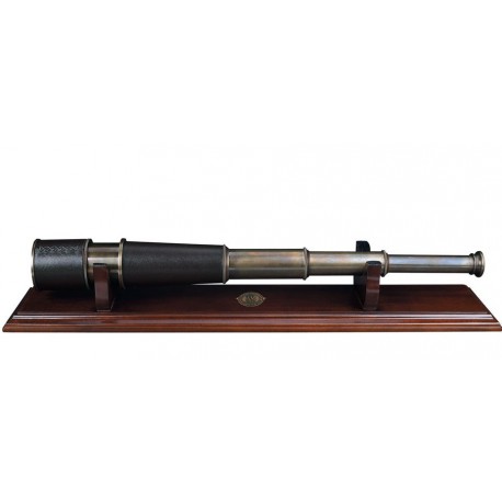 AUTHENTIC MODELS BRONZE SPYGLASS AND WOOD DISPLAY STAND Shop