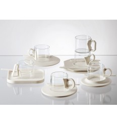 SELETTI ERA COLLECTION - 6 COFFEE CUPS + SAUCERS SET Shop
